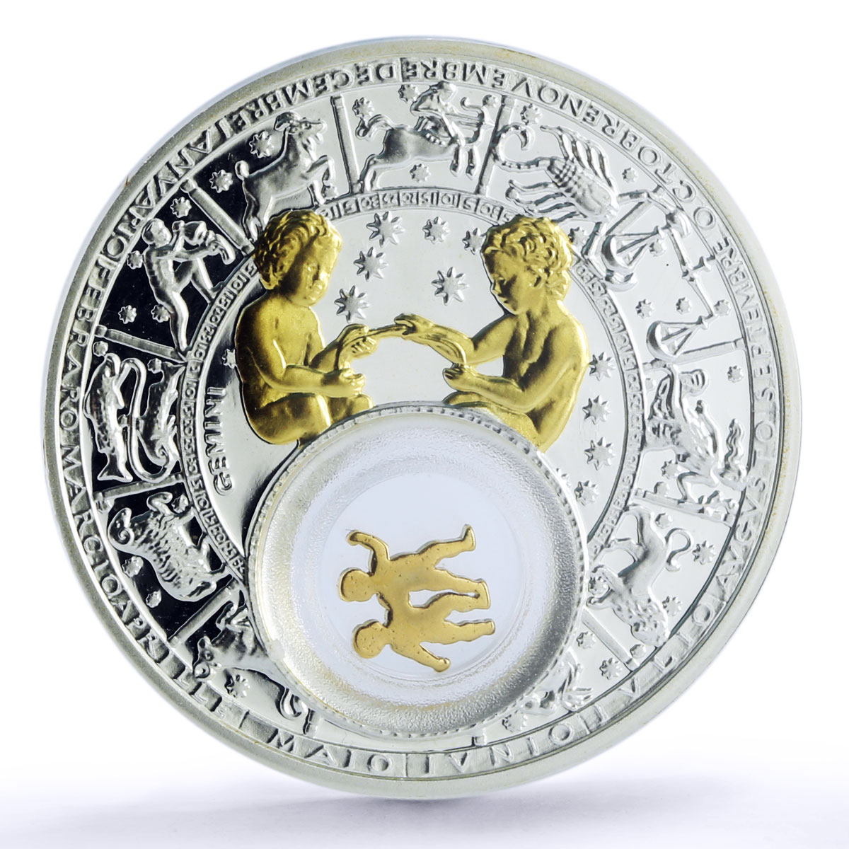 Belarus 20 rubles Zodiac Singns series Gemini PR70 PCGS silver coin 2013