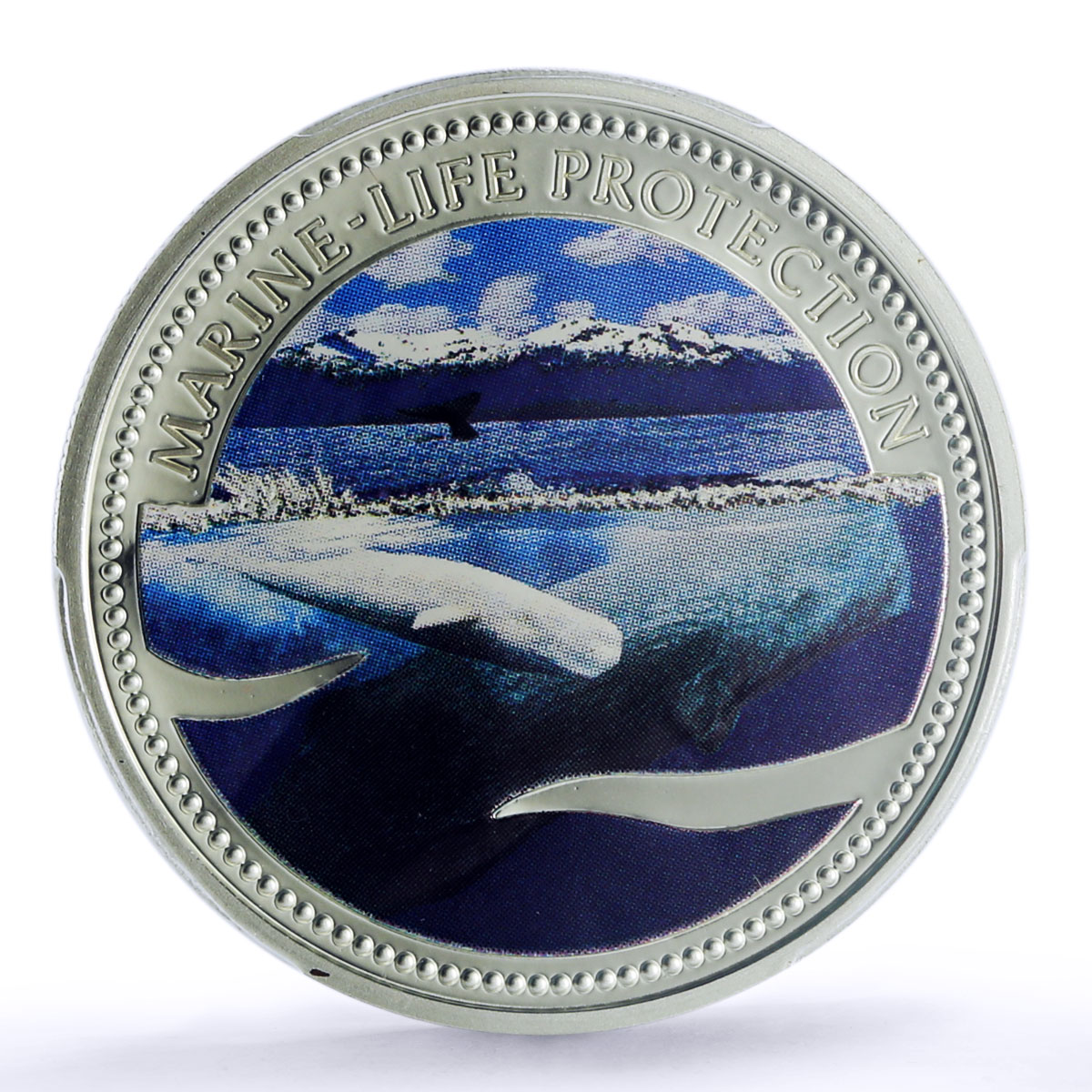 Palau 5 dollars Marine Life Protection Whales PR68 PCGS silver coin 2002