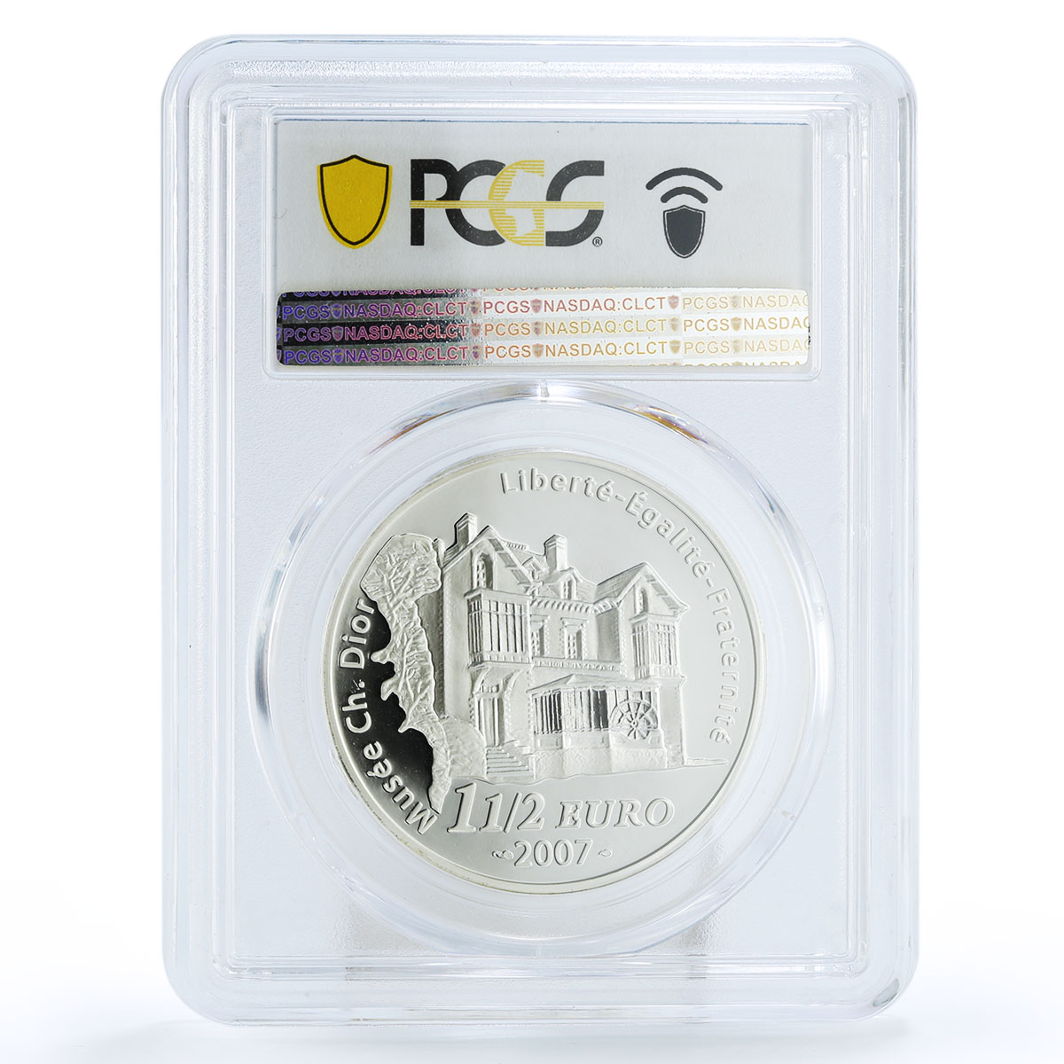 France 1/2 euro 50 Anniversary Death Christian Dior PR68 PCGS silver coin 2007