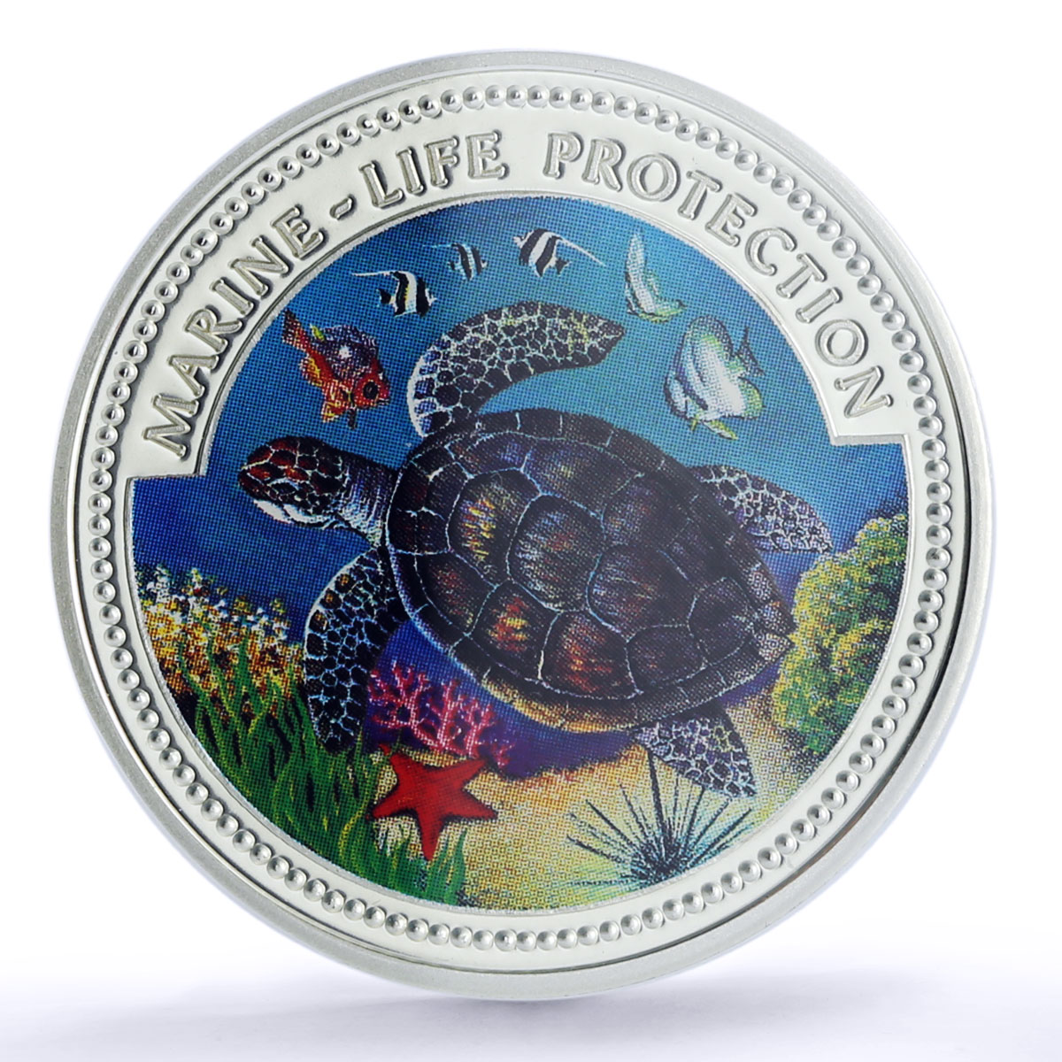 Palau 5 dollars Marine Life Protection Sea Turtle PR70 PCGS silver coin 1998