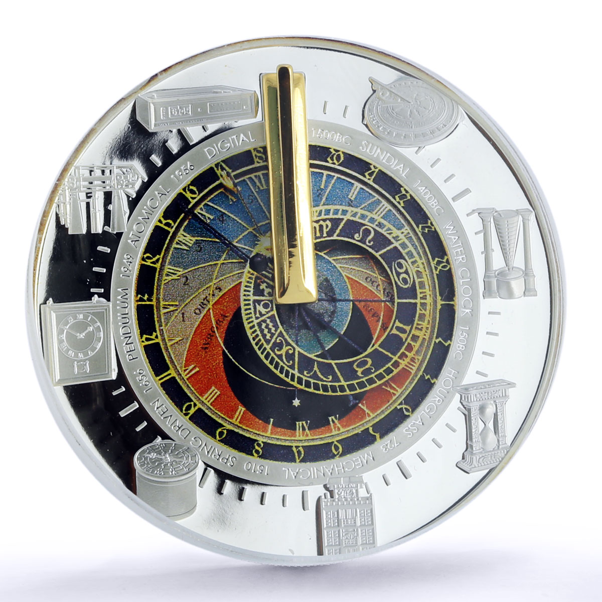 Tanzania 1000 shillings Evolution of Time series Sundial PR70 PCGS silver 2015