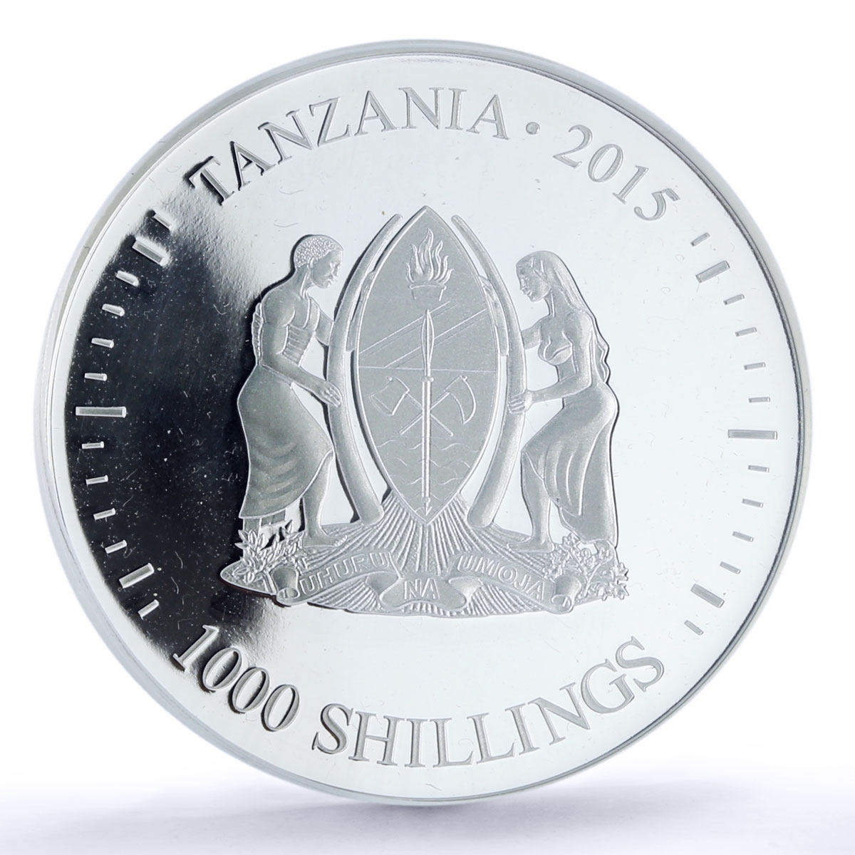 Tanzania 1000 shillings Evolution of Time series Sundial PR70 PCGS silver 2015