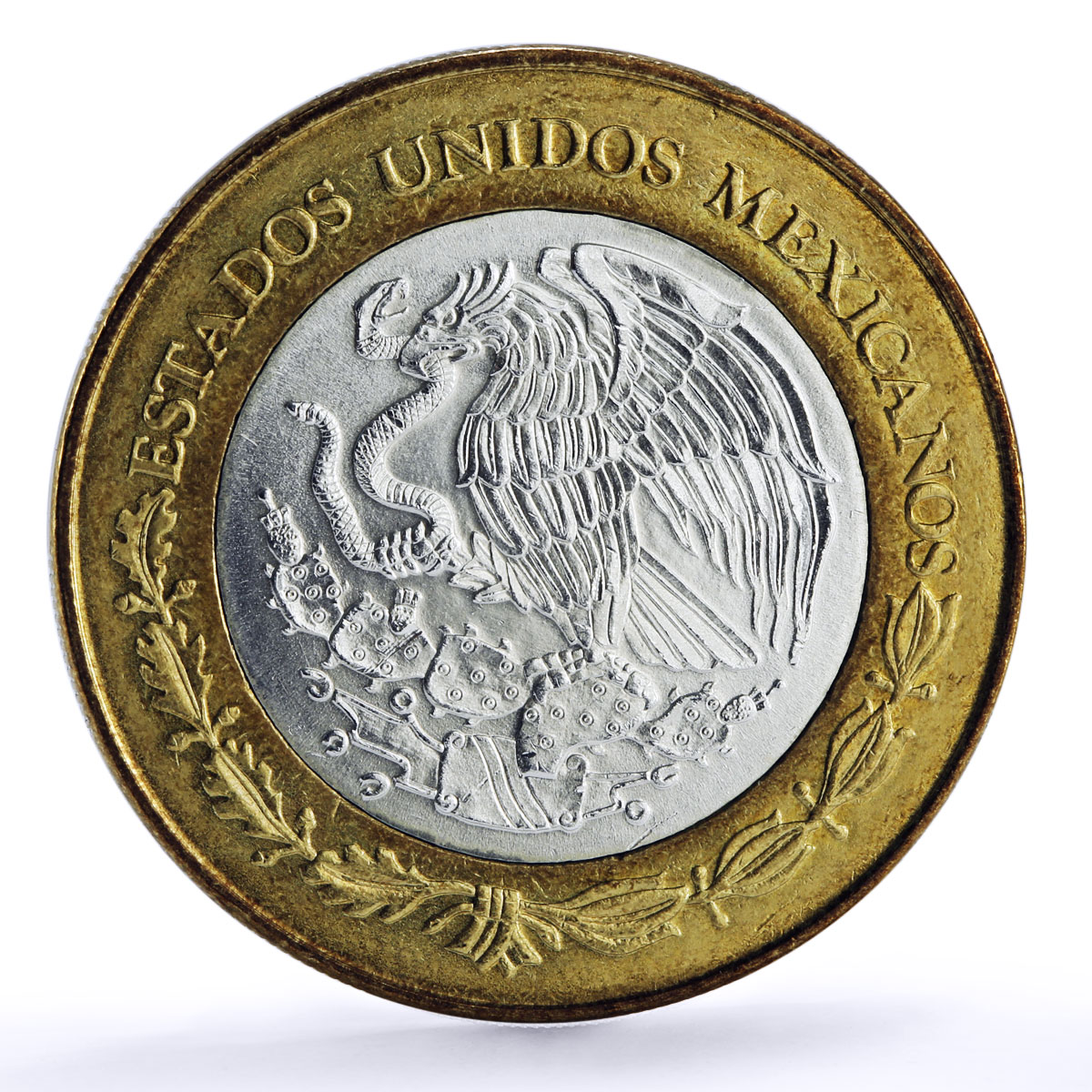 Mexico 100 pesos 470 Years Mexican Mint Screw Press KM-731 bimetal coin 2005