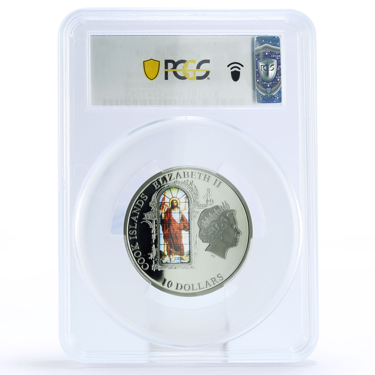 Cook Islands 10 dollars Windows of Heaven St Isaac Church PL69 PCGS Ag coin 2012