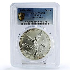 Mexico 1 onza Libertad Angel of Independence MS68 PCGS silver coin 1999