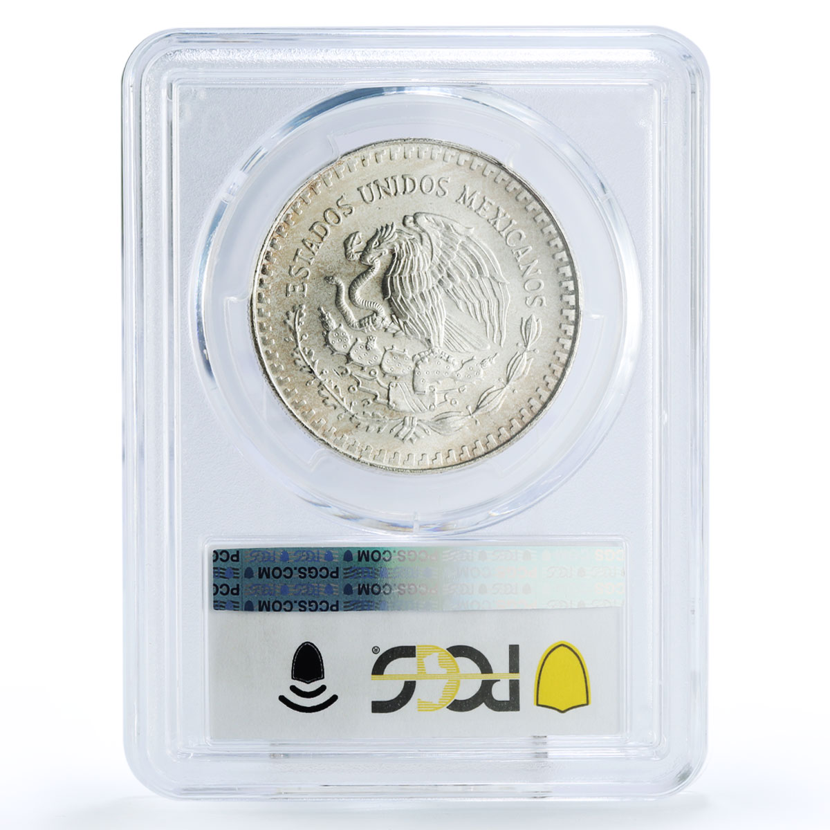 Mexico 1 onza Libertad Angel of Independence MS65 PCGS silver coin 1990