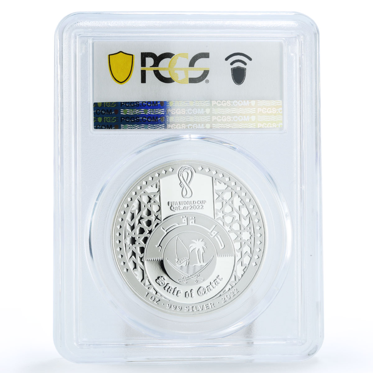 Qatar 5 riyals Football World Cup in Qatar Play PR70 PCGS silver coin 2022