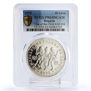 Bulgaria 10 leva International Year of the Child PR65 PCGS silver coin 1979