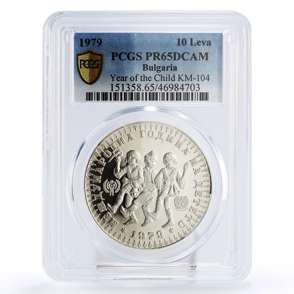 Bulgaria 10 leva International Year of the Child PR65 PCGS silver coin 1979