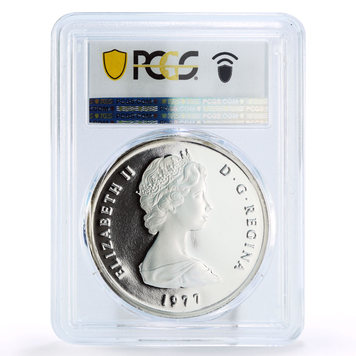 Turks and Caicos Islands 20 crowns Queen Victoria PR69 PCGS silver coin 1977