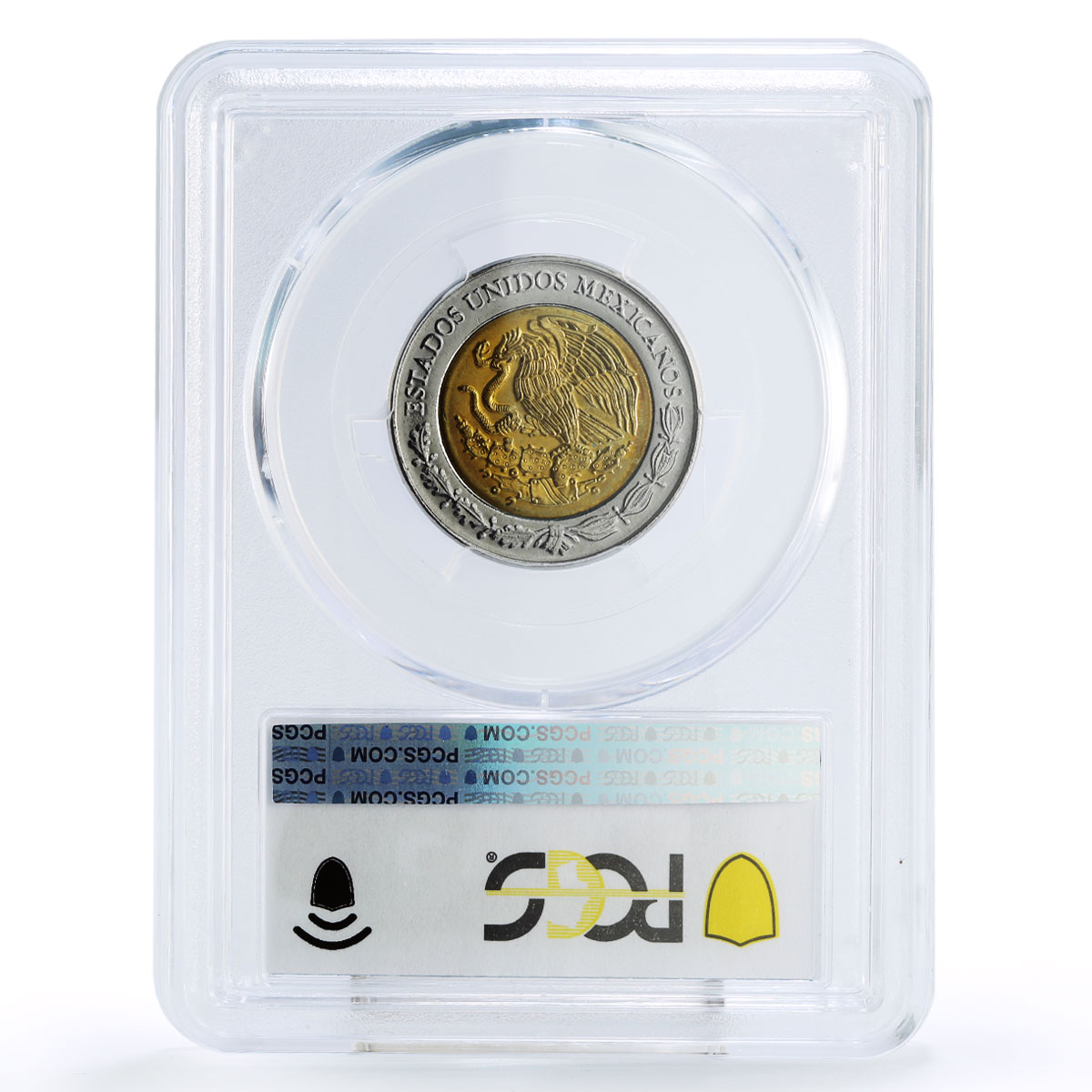 Mexico 5 pesos Francisco Primo Verdad Ramos No Dots MS67 PCGS bimetal coin 2008