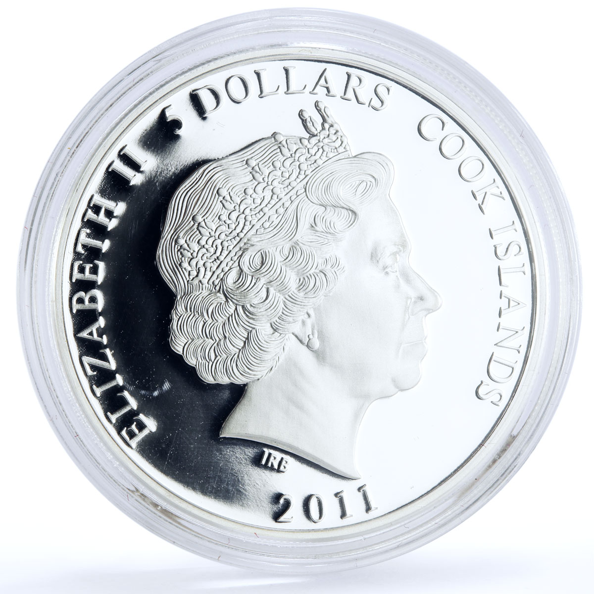 Cook Islands 5 dollars Soviet Cartoons Umka Polar Bear colored silver coin 2011