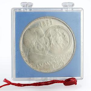 Czechoslovakia 100 Years Sculptor Josef Myslbek Art silver token medal coin 1972