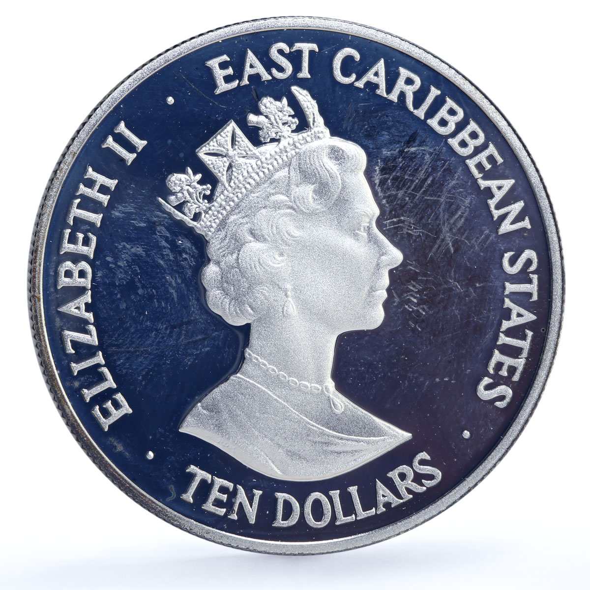 East Caribbean States 10 dollars Inaugural Test Match Sri Lanka silver coin 1997