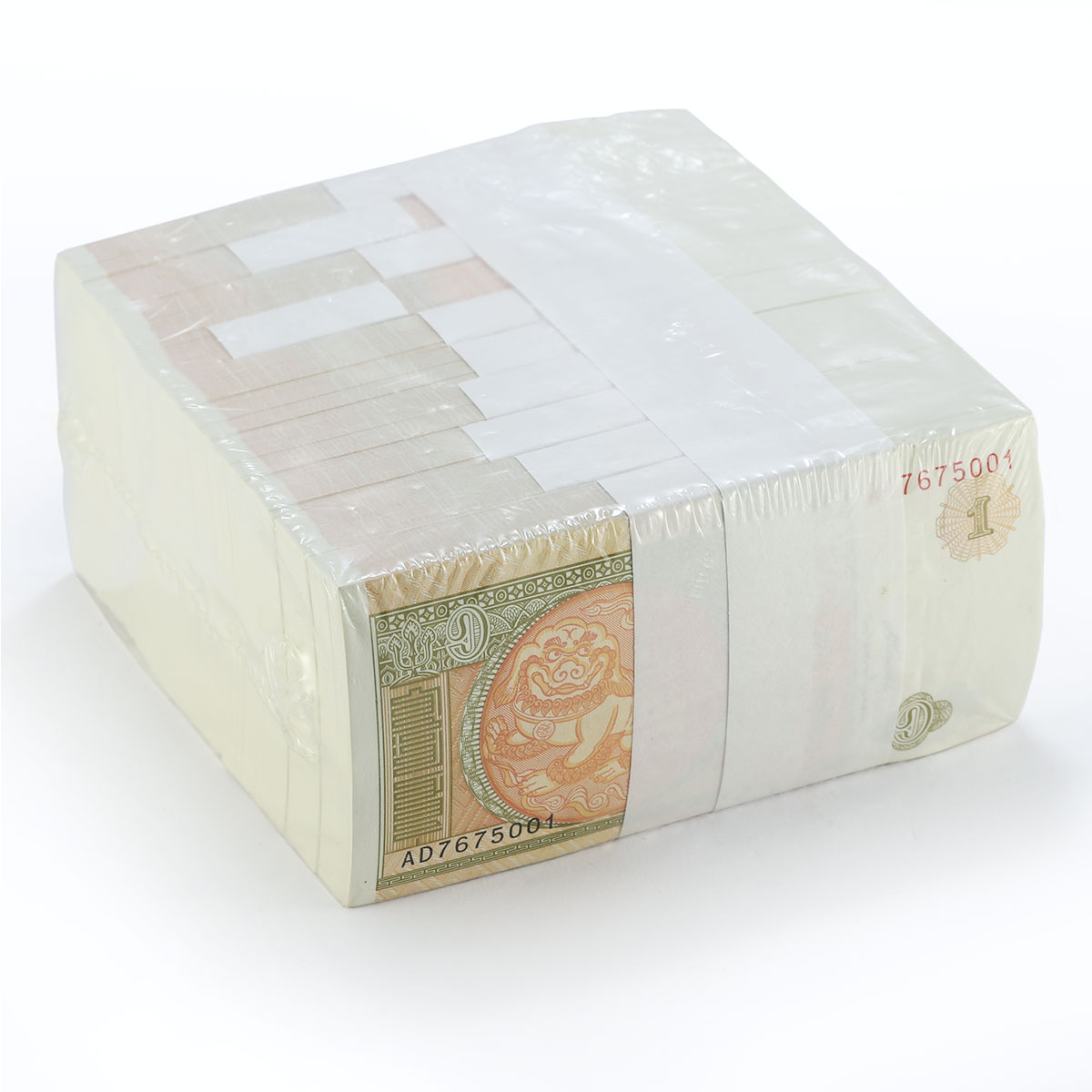Mongolia 1 togrog 1000 Notes UNC Banknotes Bundle Brick 2008