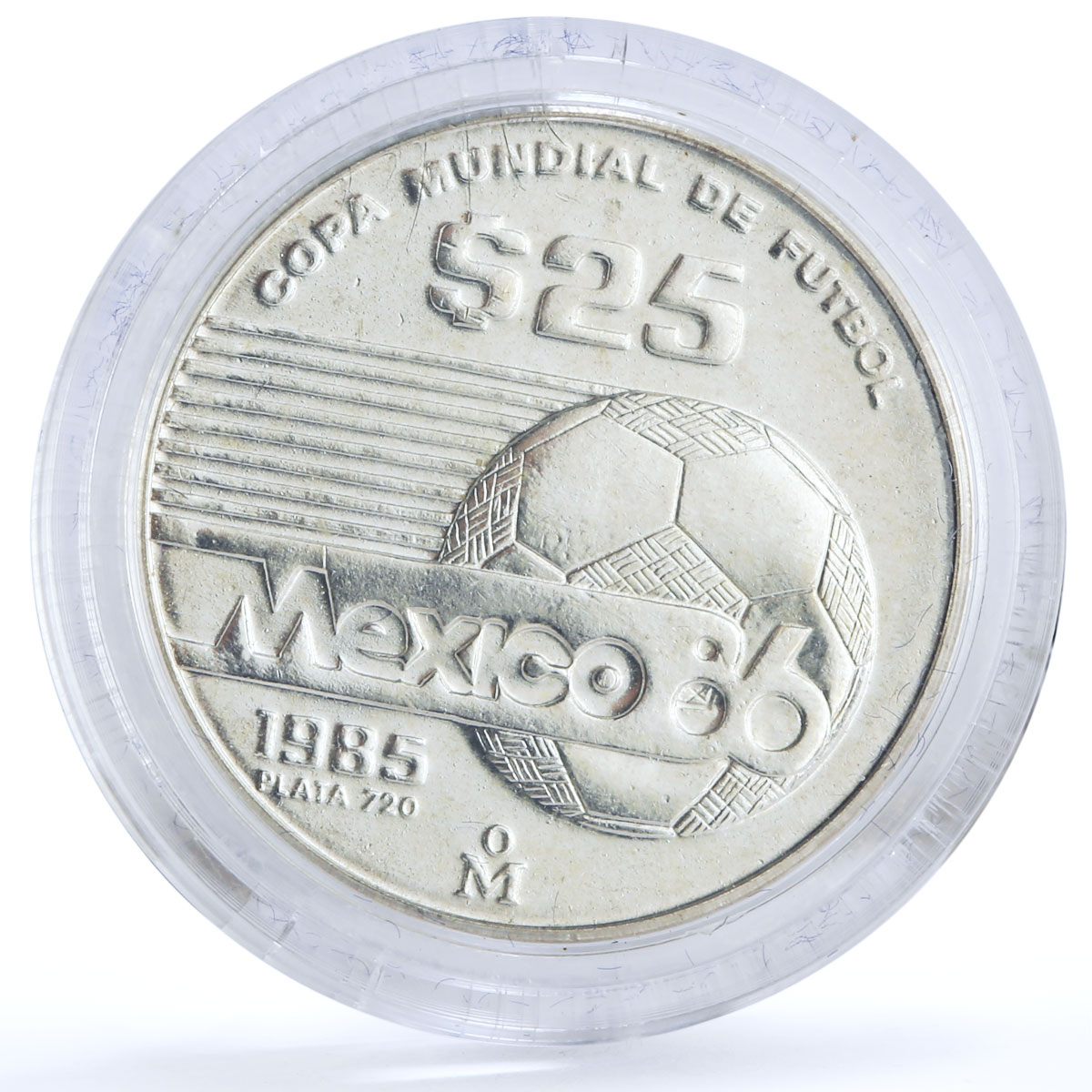 Mexico set of 3 coins Football World Cup 1986 silver coins 1985