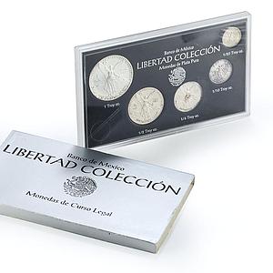 Mexico set of 5 coins Libertad Angel of Independence silver coins 1992