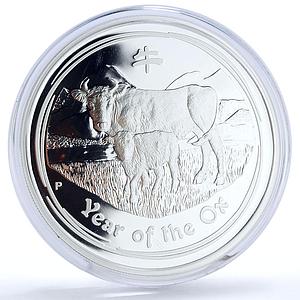 Australia 2 dollars Lunar Calendar series II Year of the Ox proof Ag coin 2009