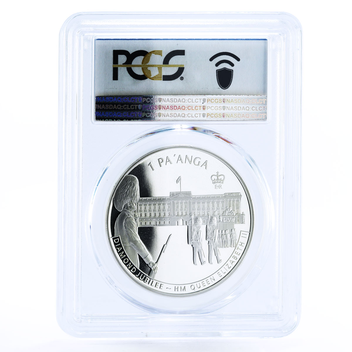 Tonga 1 paanga Diamond Jubilee of Queen Elizabeth PR68 PCGS silver coin 2012