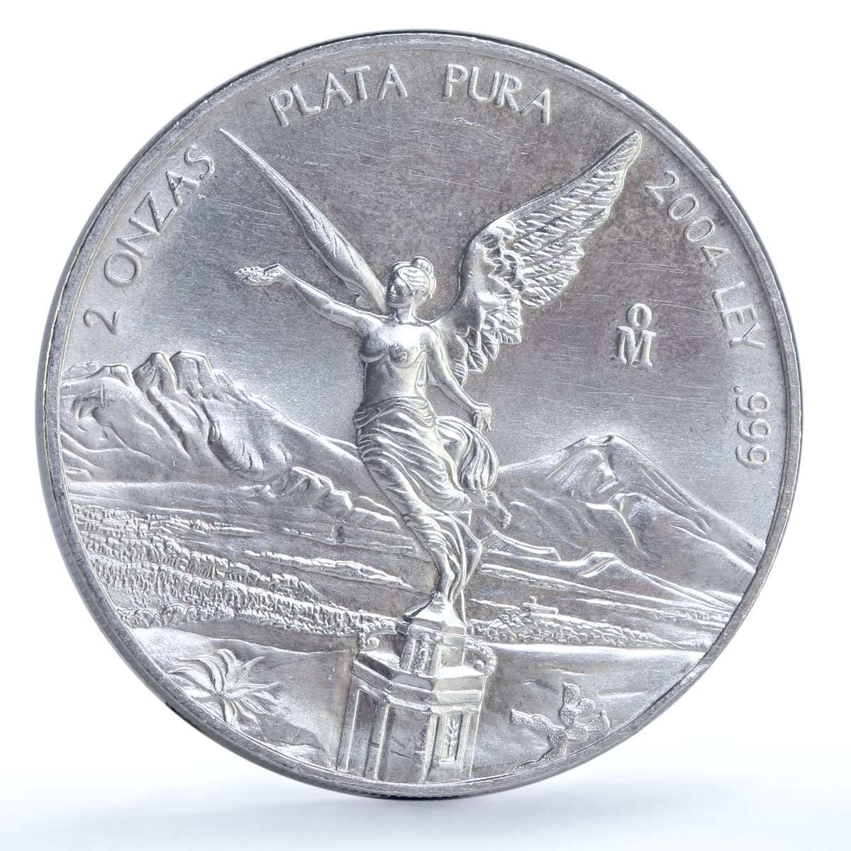 Mexico 2 onzas Libertad Angel of Independence silver coin 2004