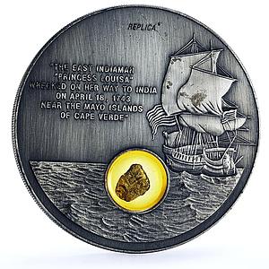 Liberia 10 dollars Seafaring Ship Clipper Princess Louisa Replica token 2001