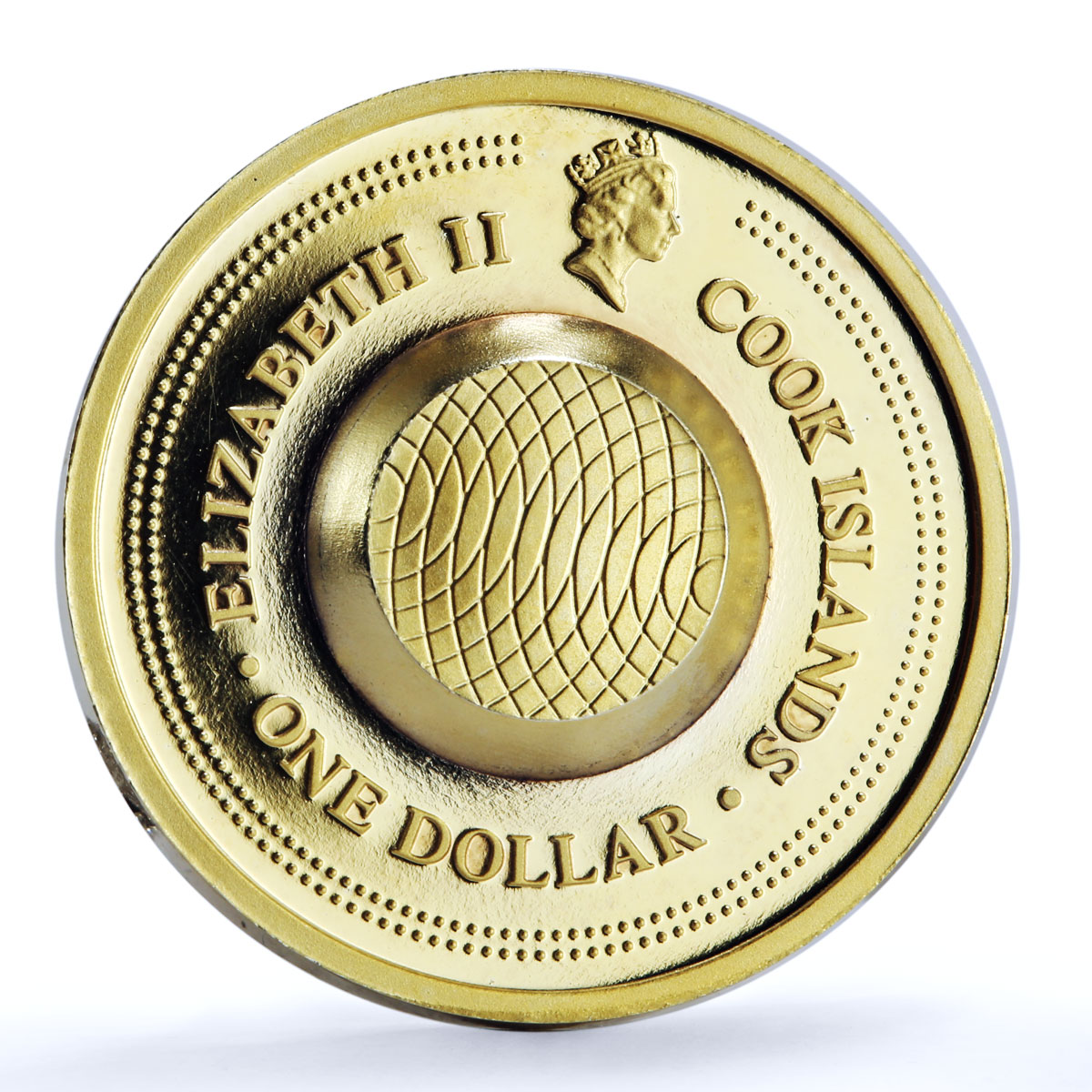 Cook Islands 1 dollar Gemstone Zodiac Signs series Libra gilded silver coin 2003