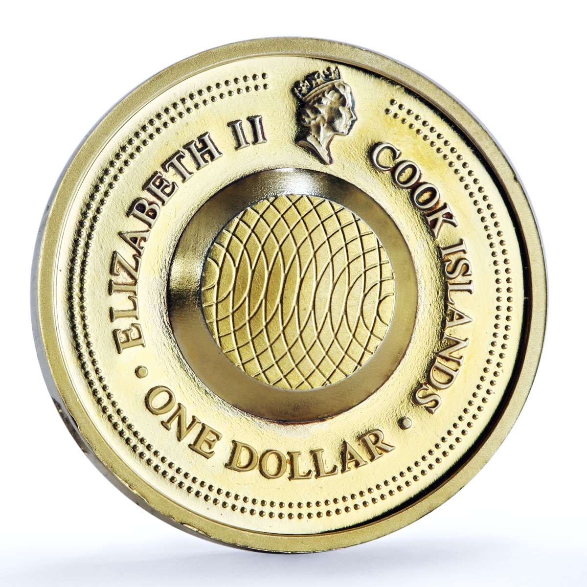 Cook Islands 1 dollar Gemstone Zodiac Signs series Capricorn gilded Ag coin 2003