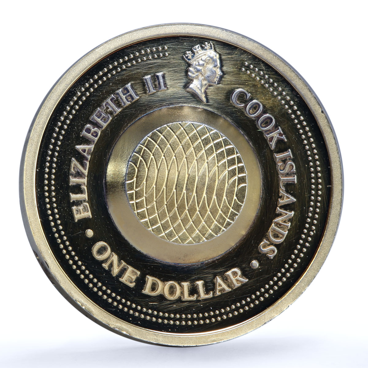Cook Islands 1 dollar Gemstone Zodiac Signs series Capricorn gilded Ag coin 2003