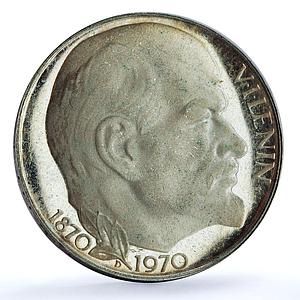 Czechoslovakia 50 korun Revolutionary Vladimir Lenin Politics proof Ag coin 1970