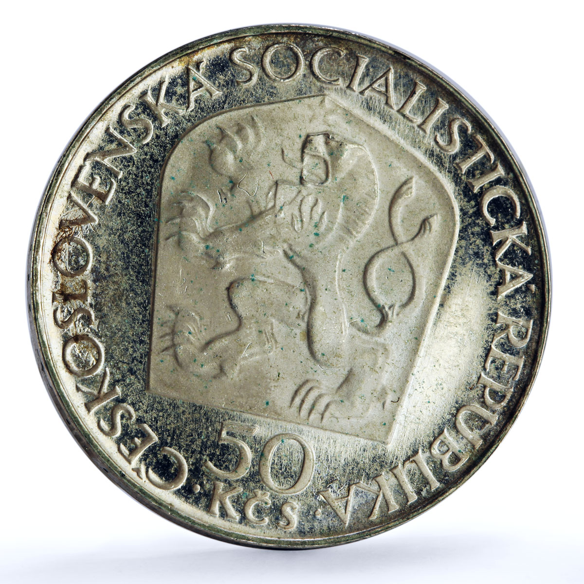Czechoslovakia 50 korun Revolutionary Vladimir Lenin Politics proof Ag coin 1970