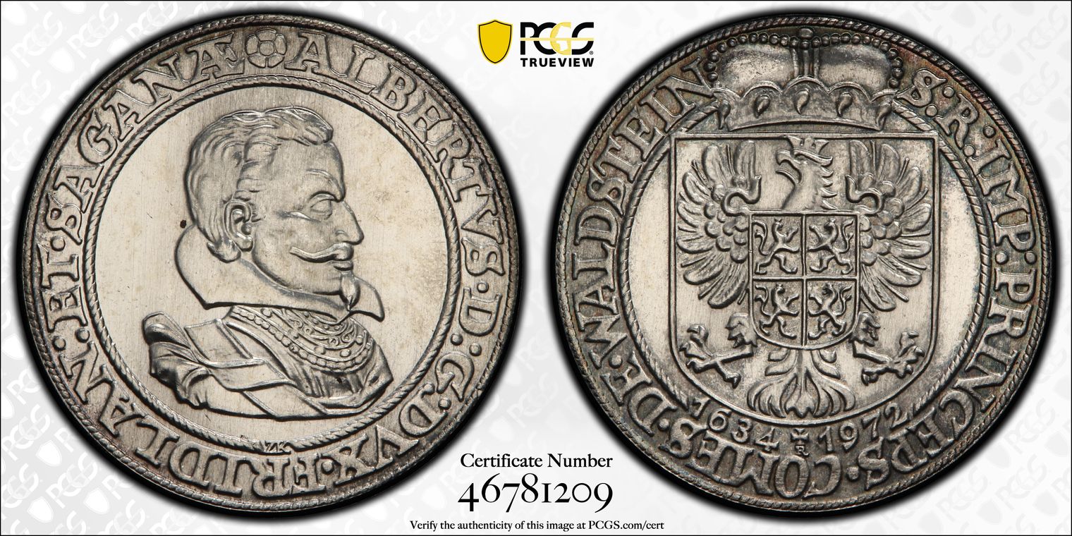 Czechoslovakia set of 5 and 10 ducats Wallenstein MS66-67 PCGS silver coins 1972