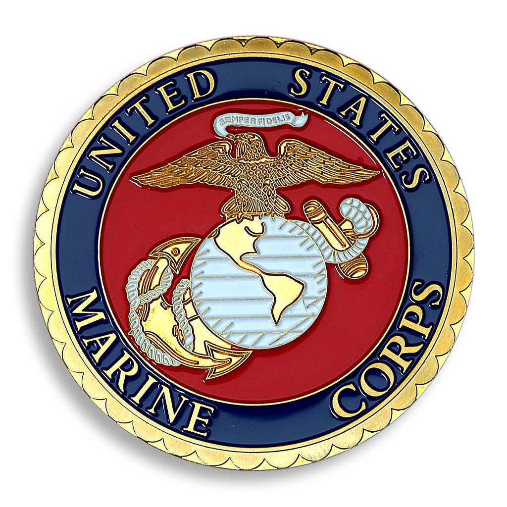 United States Marine Corps Washington DC Vietnam Memorial Gold-Plated Medal