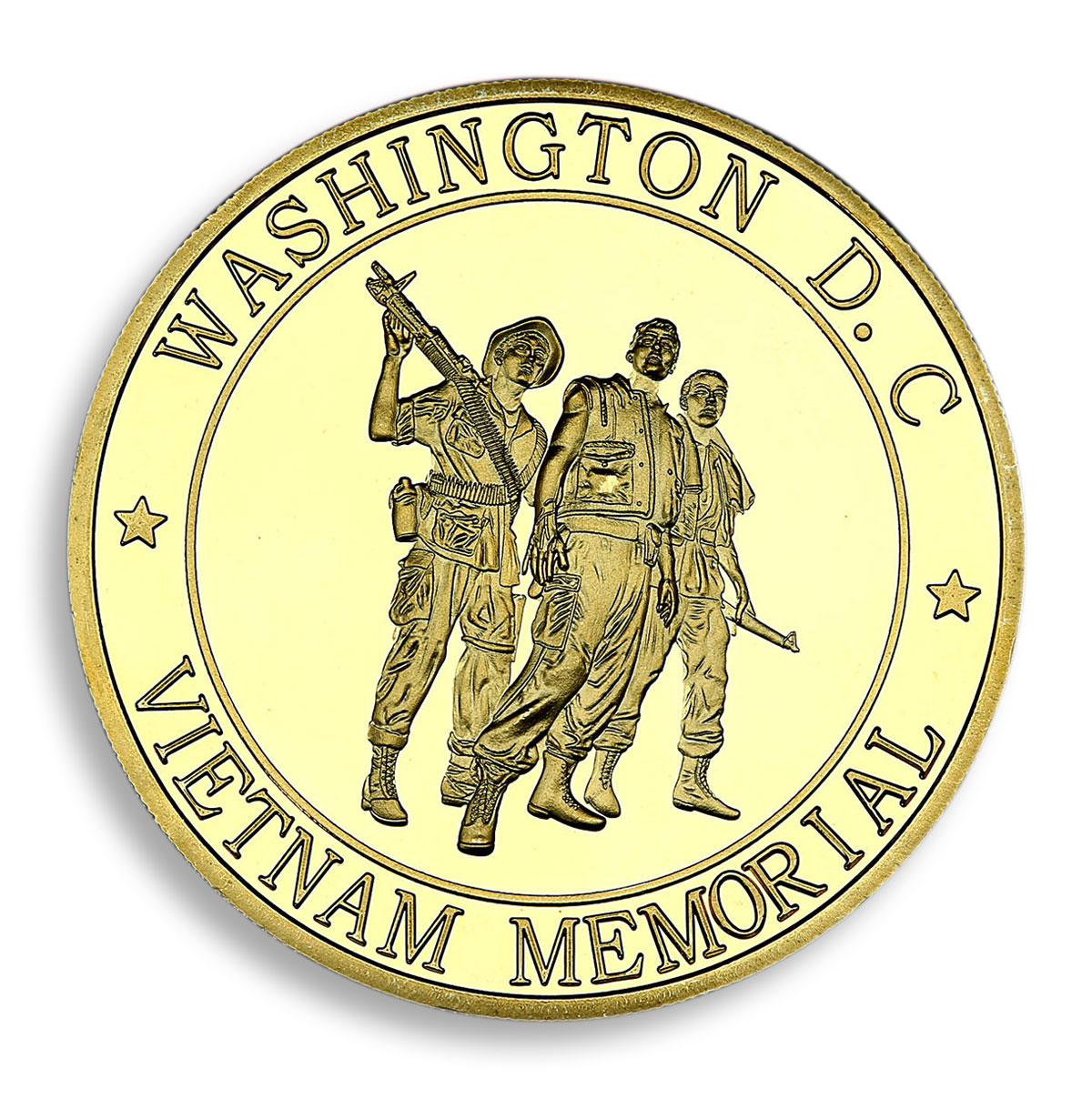 United States Marine Corps Washington DC Vietnam Memorial Gold-Plated Medal