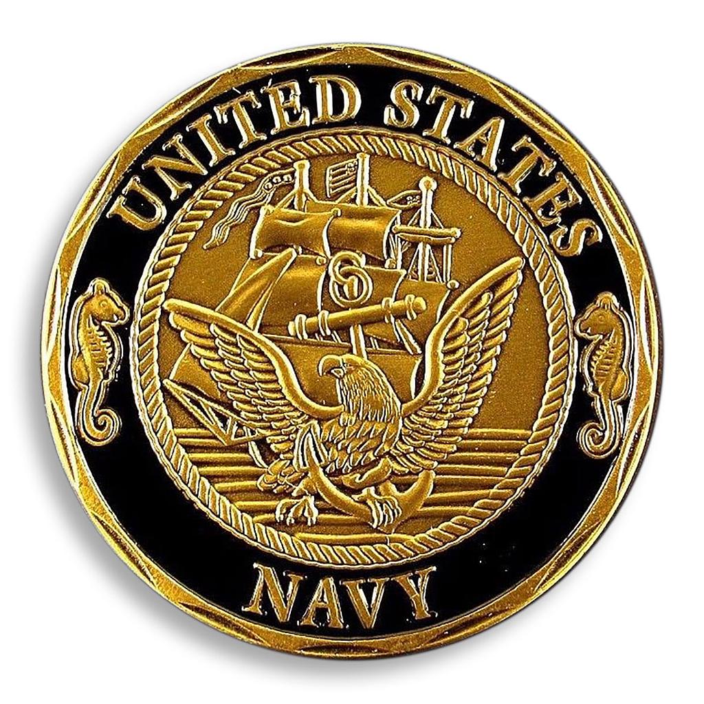 United States, Navy, Shellback Crossing the Line, Poseidon, GoldPlated Coin,Gift