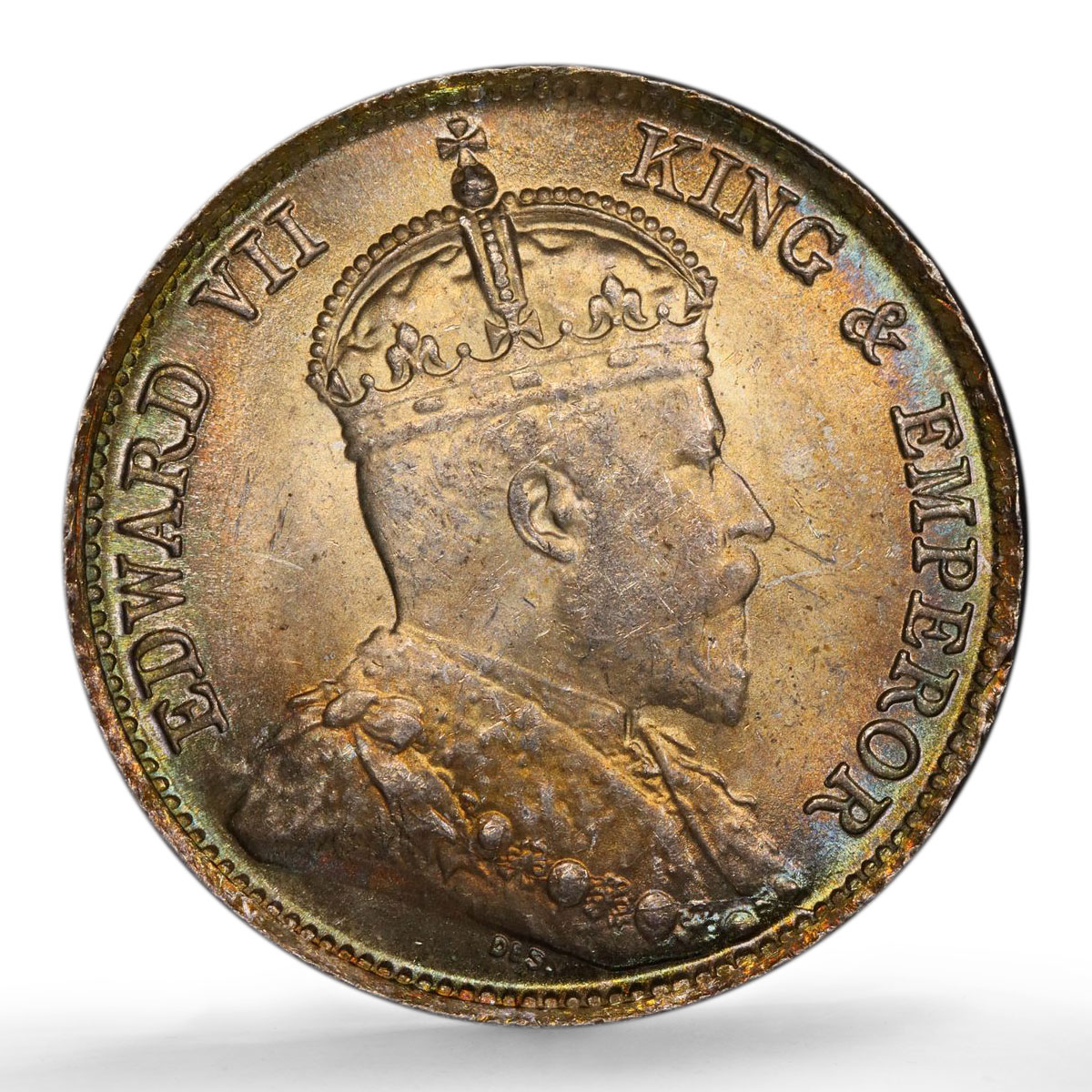 Hong Kong 10 cents State Coinage King Edward VII MS64 PCGS silver coin 1902 Hong Kong 10 cents State Coinage King Edward VII MS64 PCGS silver coin 1902