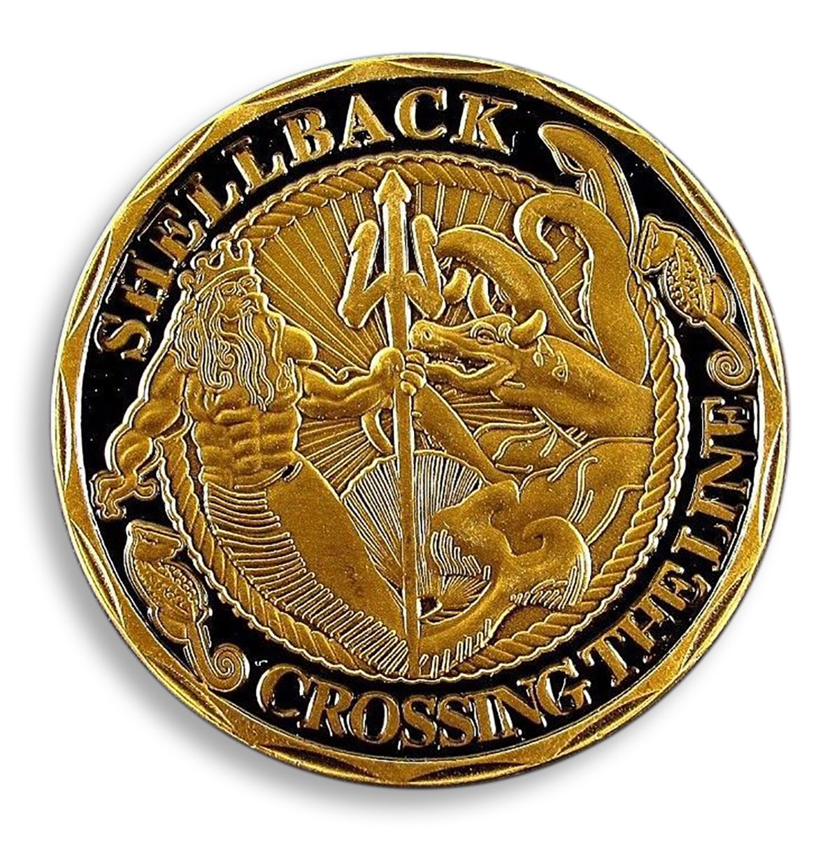 United States, Navy, Shellback Crossing the Line, Poseidon, GoldPlated Coin,Gift