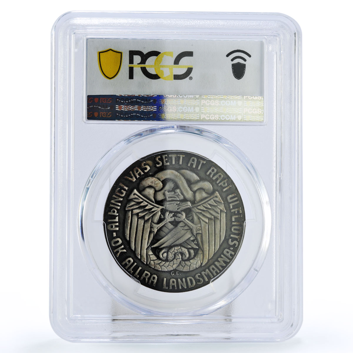 Iceland 5 kronur 1000 Years Althing Ulfliot Dragon Matte MS63 PCGS Ag coin 1930
