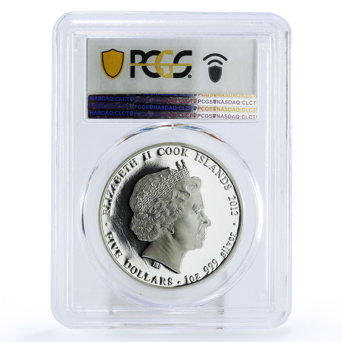 Cook Islands 5 $ Year of Dragon Best of Luck PR69 PCGS silver coin 2012