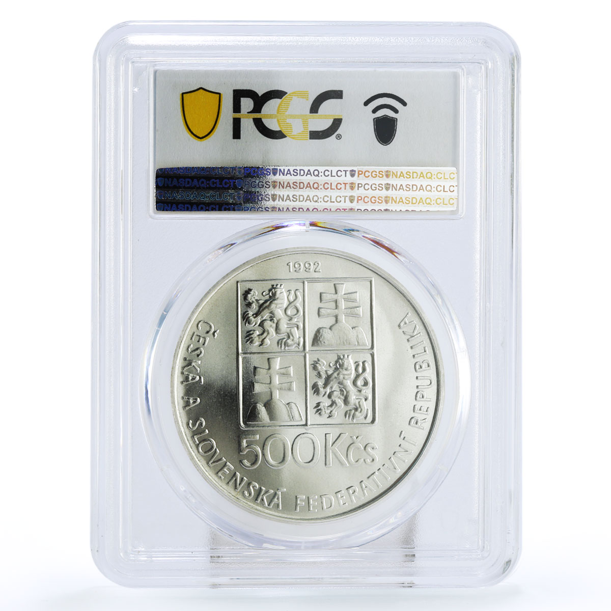 Czechoslovakia 500 korun Birthday Comenius Komensky MS68 PCGS silver coin 1992