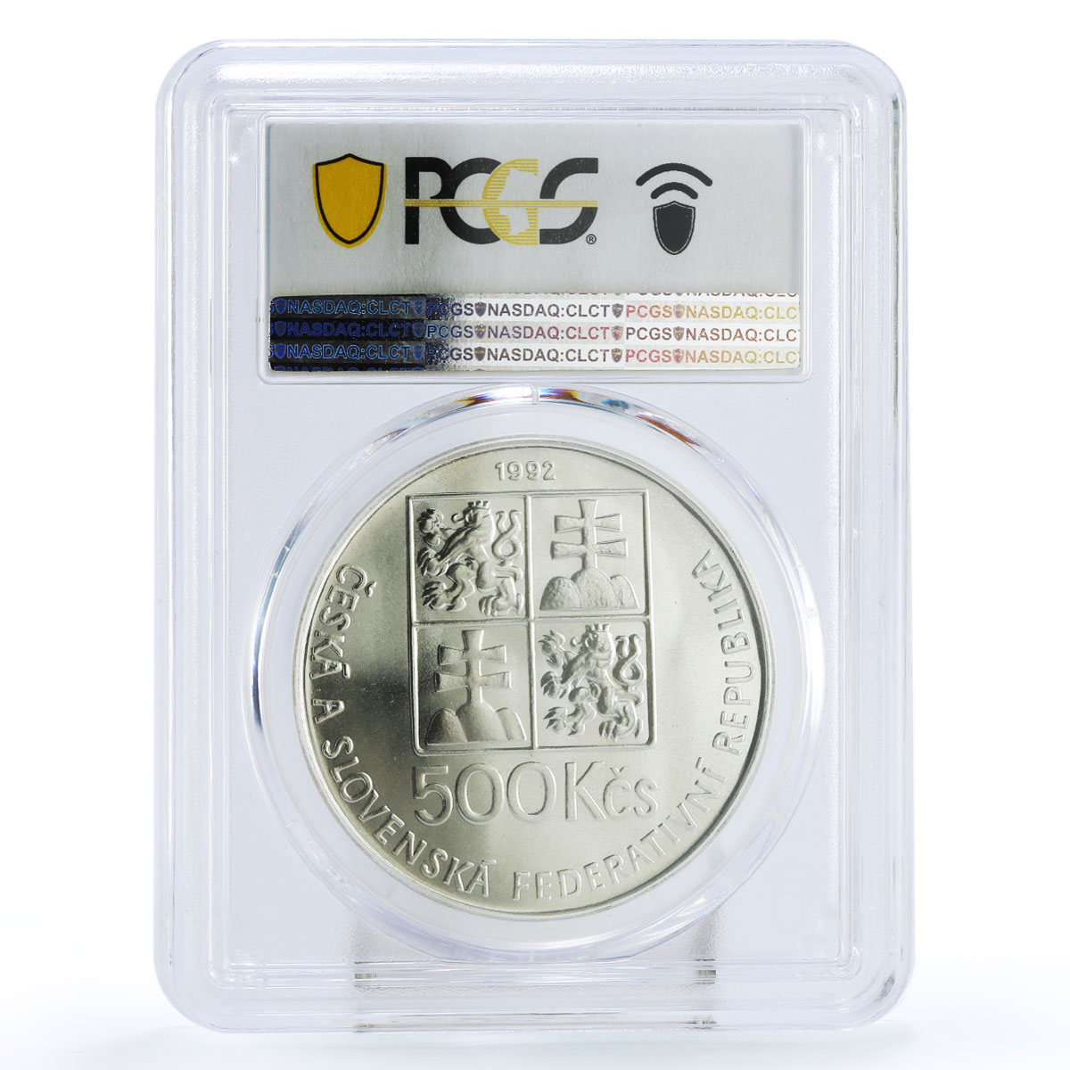Czechoslovakia 500 korun Birthday Comenius Komensky MS69 PCGS silver coin 1992