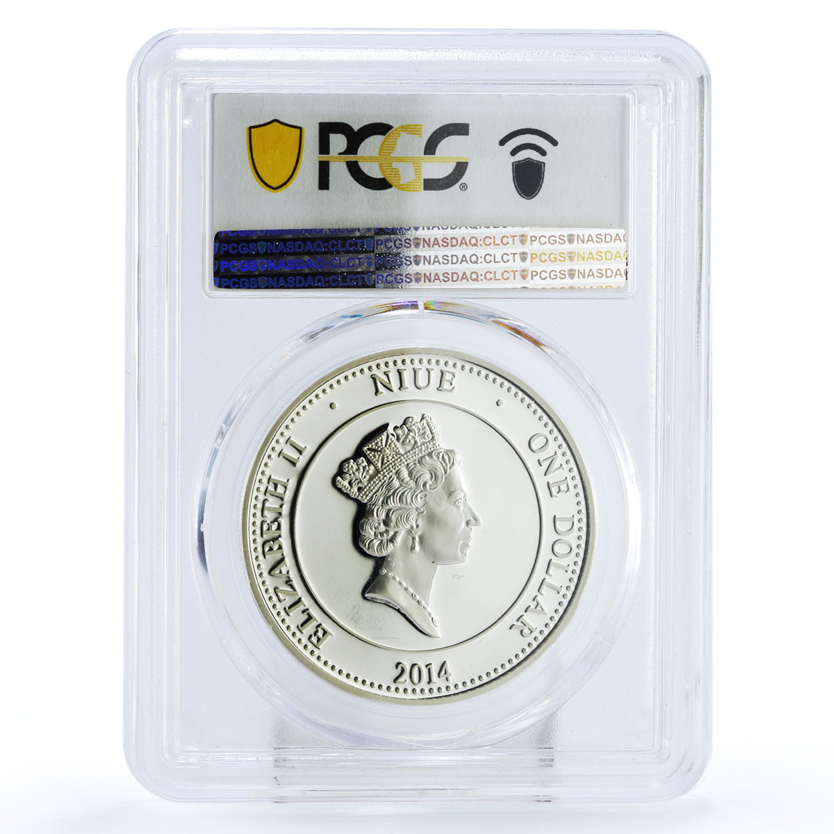 Niue 1 dollar Fortius Colosseum PR70 PCGS color silver coin 2014