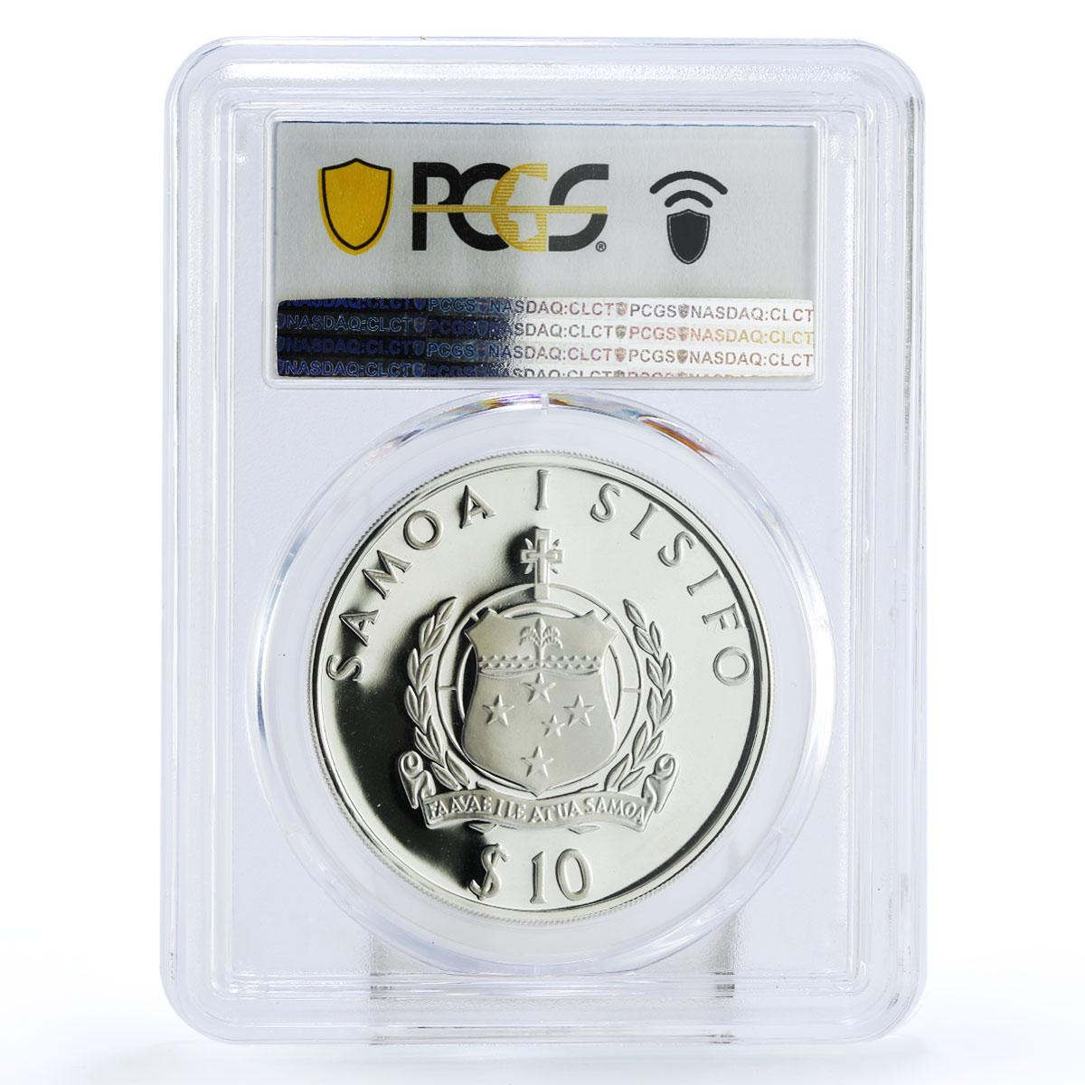 Samoa 10 dollars Roggeveen's Fleet Ship PR67 PCGS silver coin 1992
