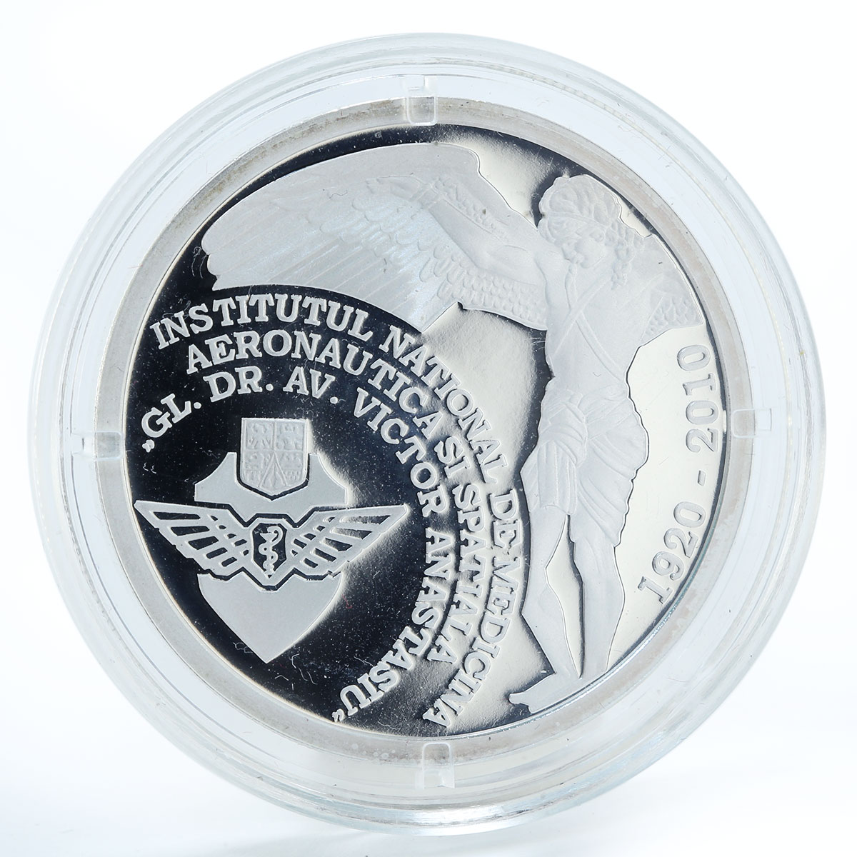 Romania 10 lei Aeronautics and Space Nedicine silver coin 2010