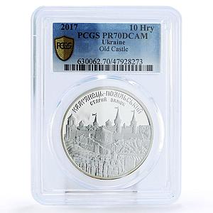 Ukraine 10 hryvnias Kamianets Podilskyi Old Castle PR70 PCGS silver coin 2017