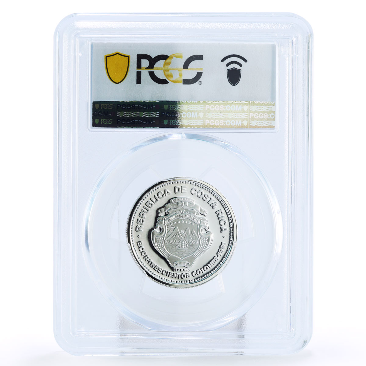 Costa Rica 300 colones Alajuela Founding Gregorio Ramirez PR67 PCGS Ag coin 1981