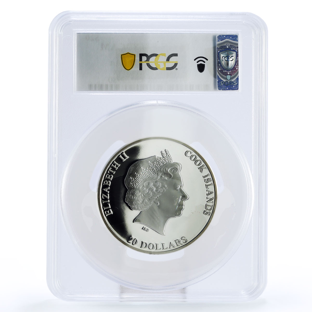 Cook Islands 20 $ Delacroix Liberty Leading People Art PR68 PCGS Ag coin 2013