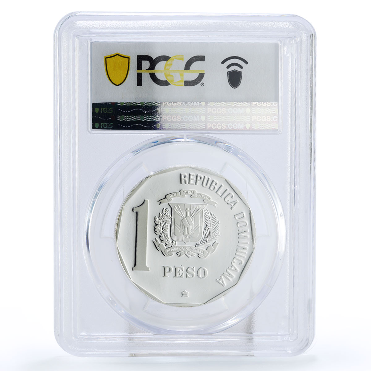 Dominican Rep. 1 peso Evangelization Pinzon Brothers PR70 PCGS silver coin 1991