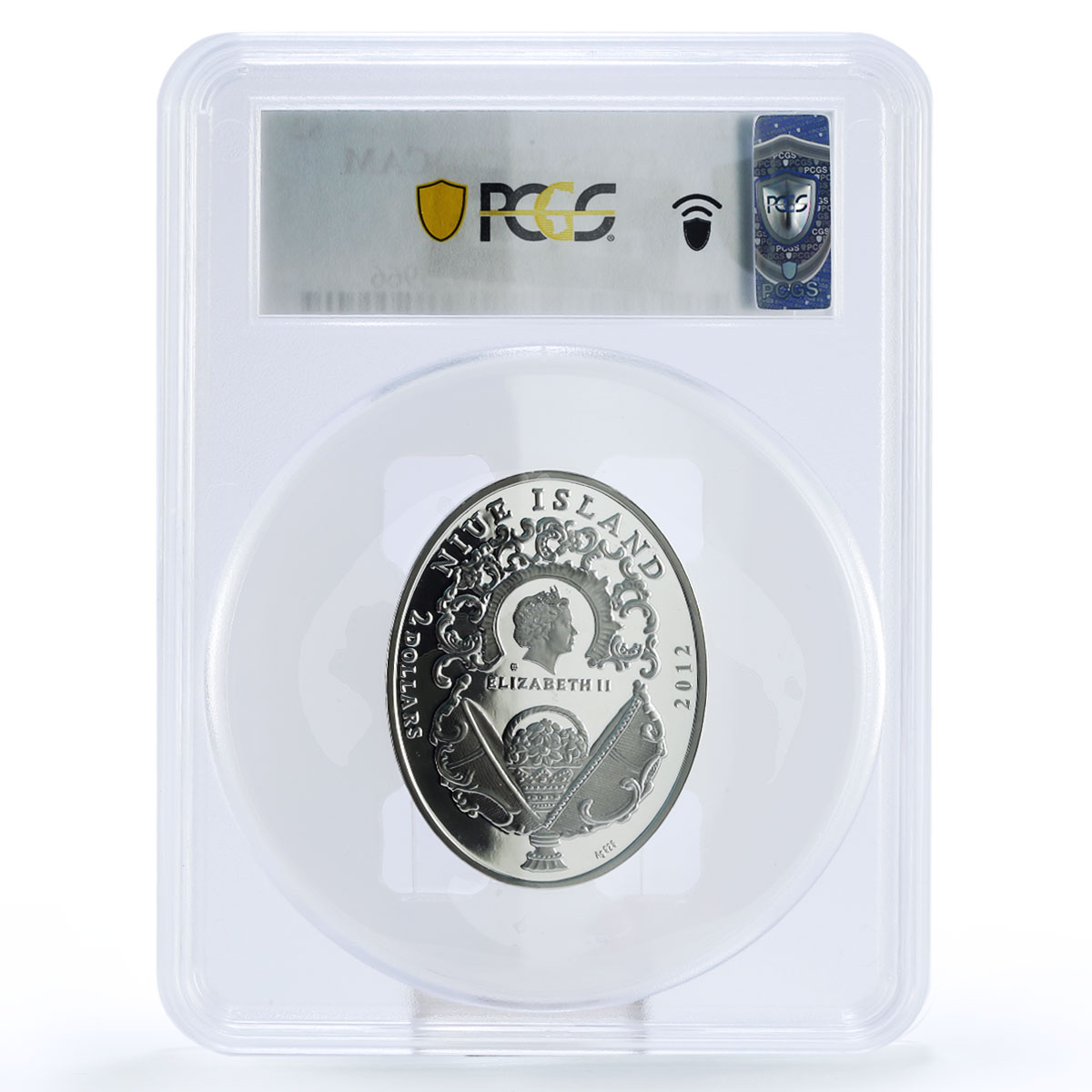 Niue 2 dollars Imperial Faberge Eggs Bay Tree Egg Art PR70 PCGS silver coin 2012