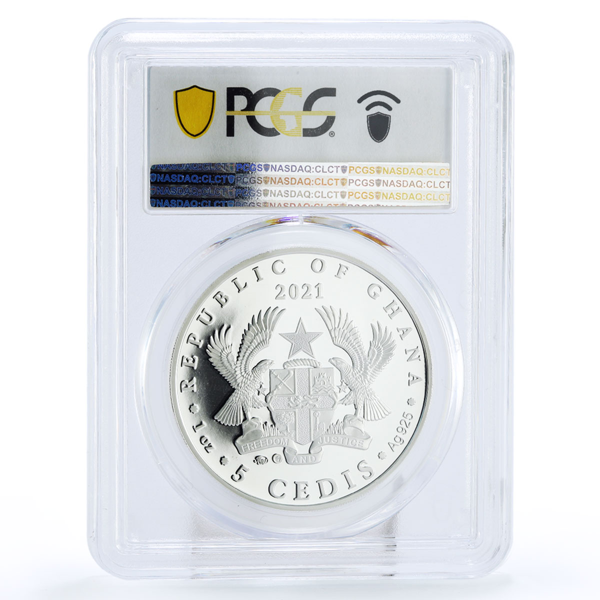 Ghana 5 cedis Vladimir Vysotsky Hamlet PR69 PCGS silver coin 2021