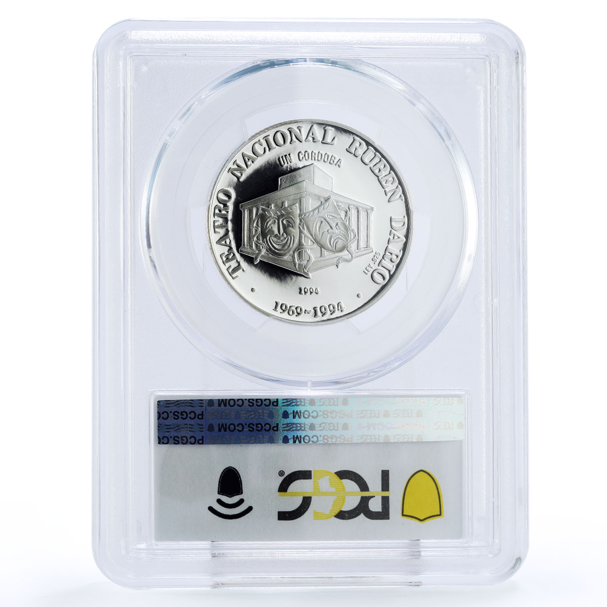Nicaragua 1 cordoba National Ruben Dario Theater PR69 PCGS silver coin 1994